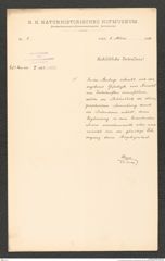k.k. naturhistorisches Hofmuseum, Intendanzakten 1885-1896 (Hauer), Aktenzahl Z.101/1888, Seite 1
